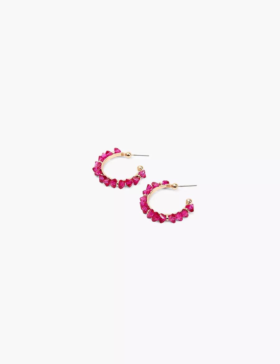 Lane Bryant Pink Imitation Stone Oorringen Dames Goud | PRZ5011WX