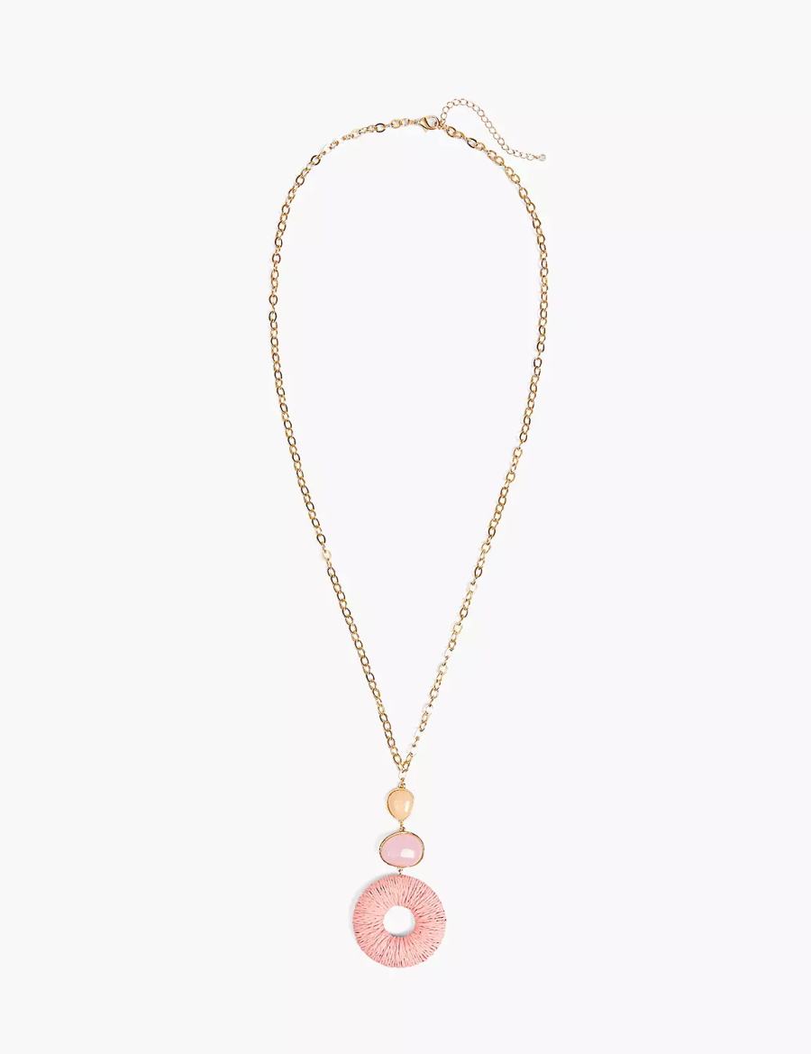 Lane Bryant Pink Ketting met Hanger Dames Goud | RZT3420UO