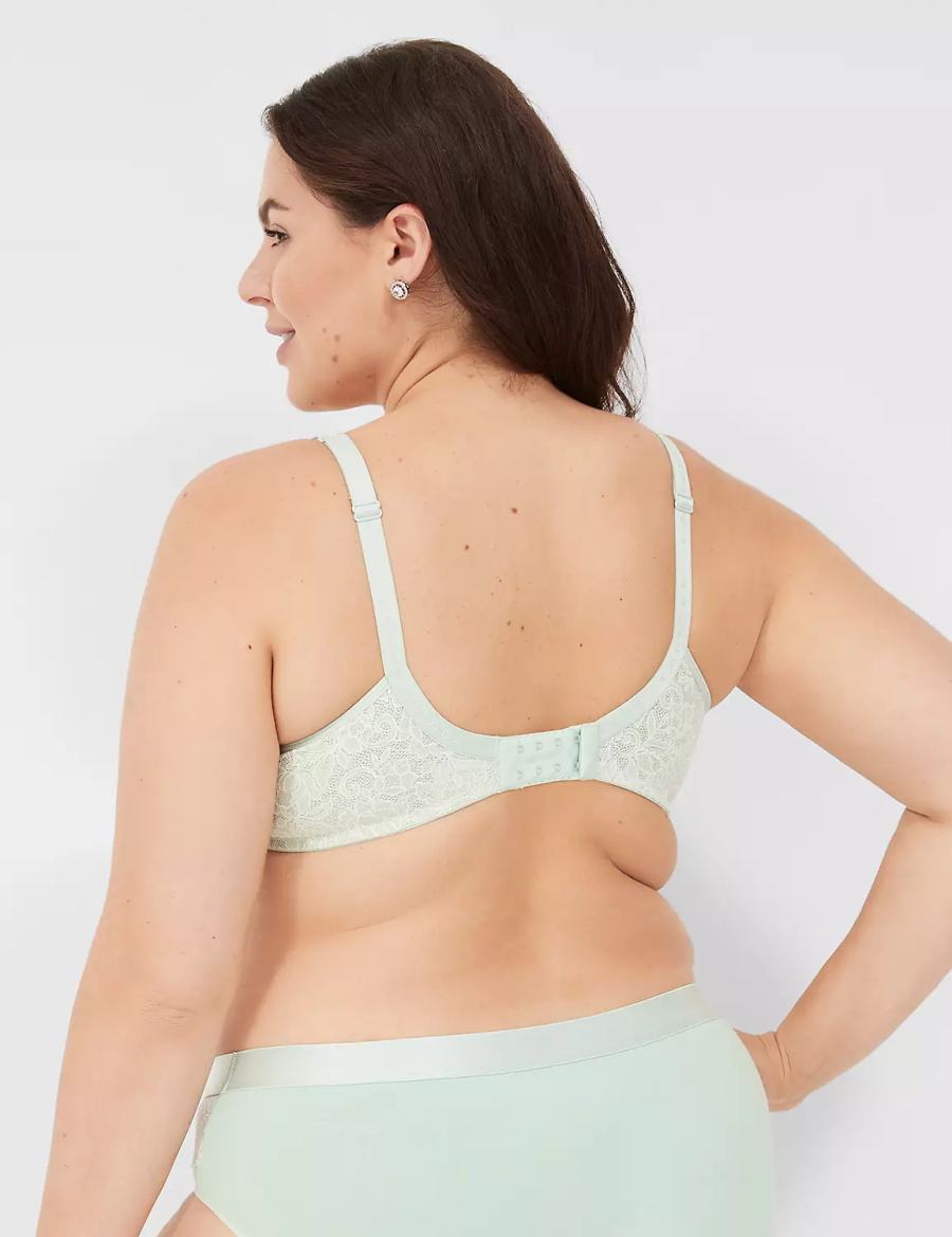 Lane Bryant Plunge with Lace Ongevoerde BH Dames Lichtgroen | UZL3897GS