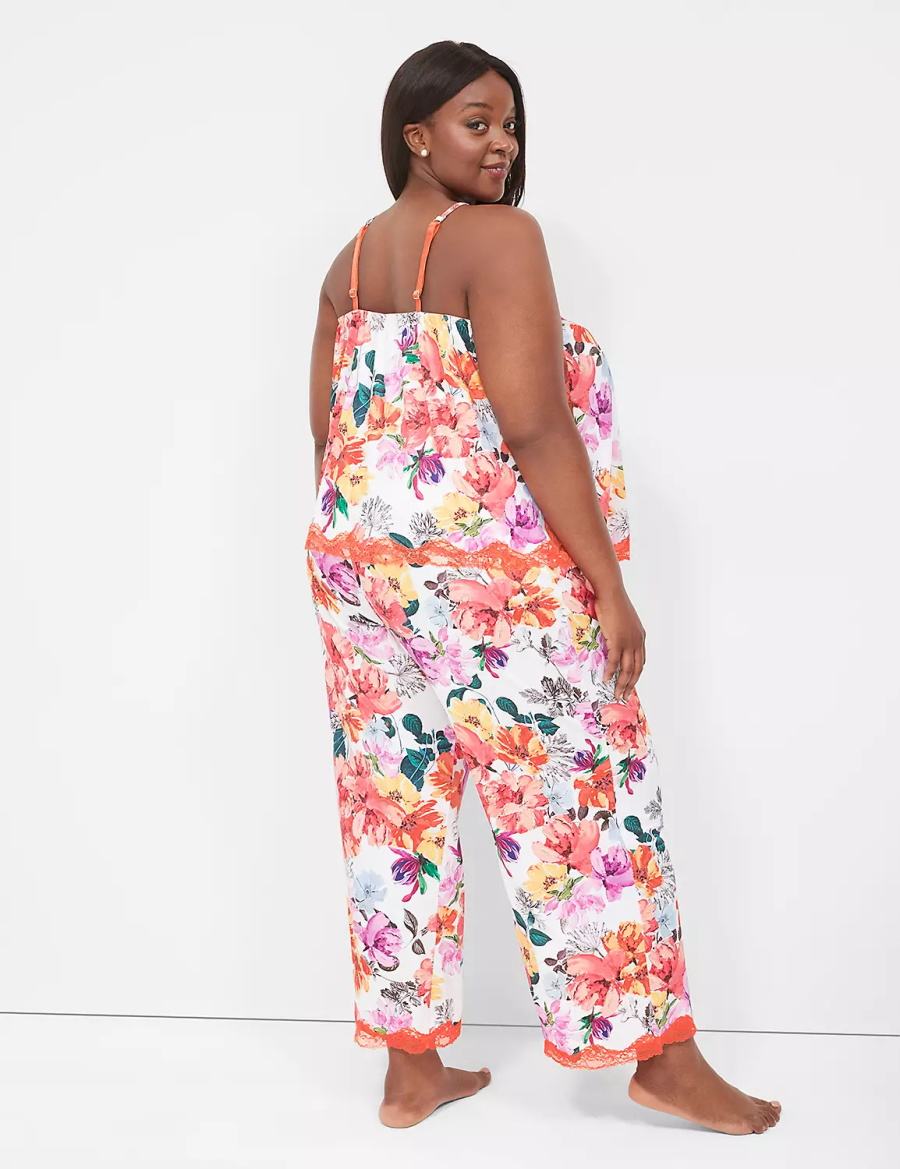 Lane Bryant Printed Cami & Pant PJ Set Pyjama Dames Oranje Gekleurd | SCJ6018RC