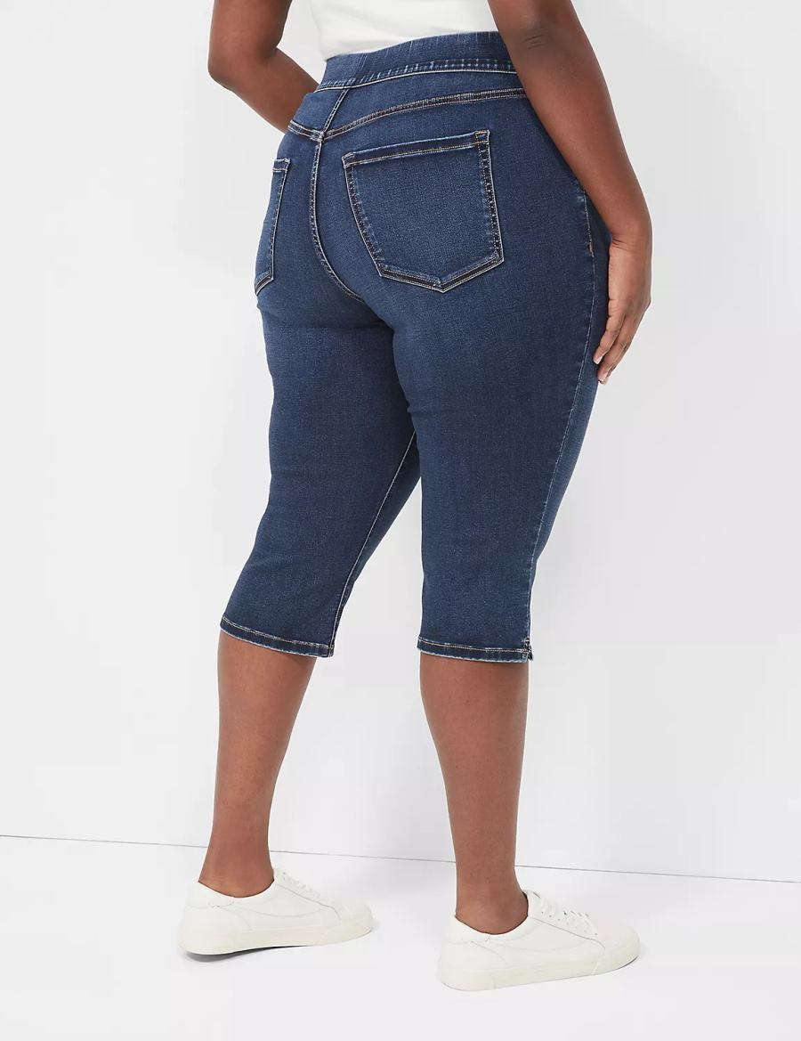 Lane Bryant Pull-On Fit High-Rise Pedal Jeggings Dames Blauw | LQK250JW