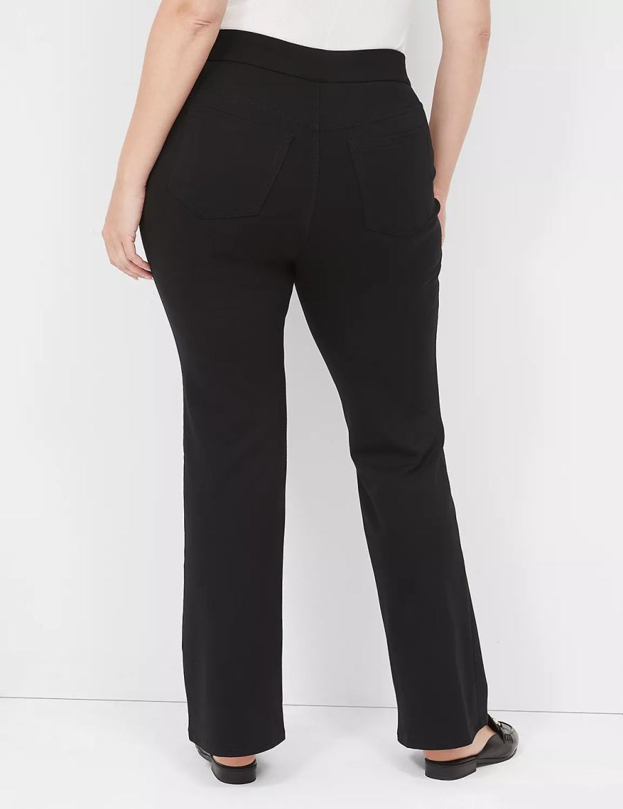 Lane Bryant Pull-On Ponte Boot Broek Dames Zwart | UKP3263YM