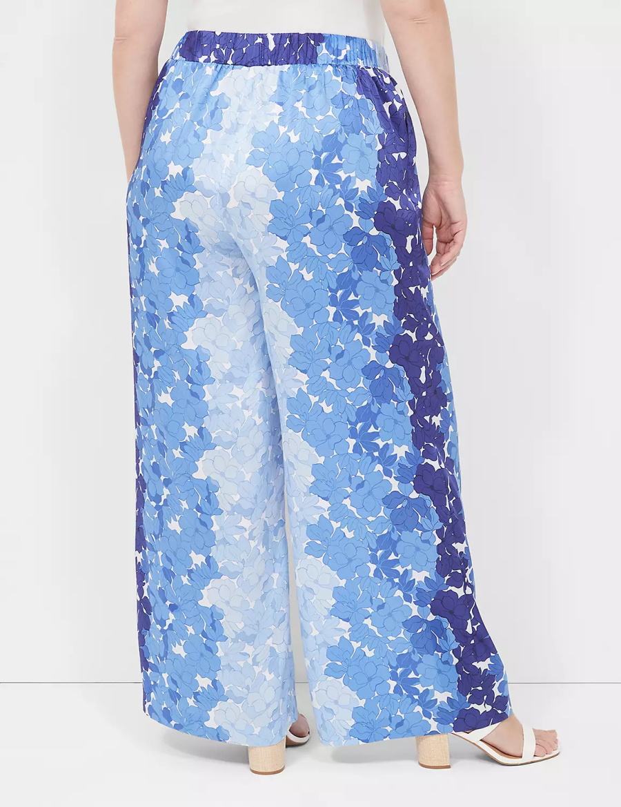 Lane Bryant Pull-On Wide Leg Broek Dames Blauw | BVD2869ZN