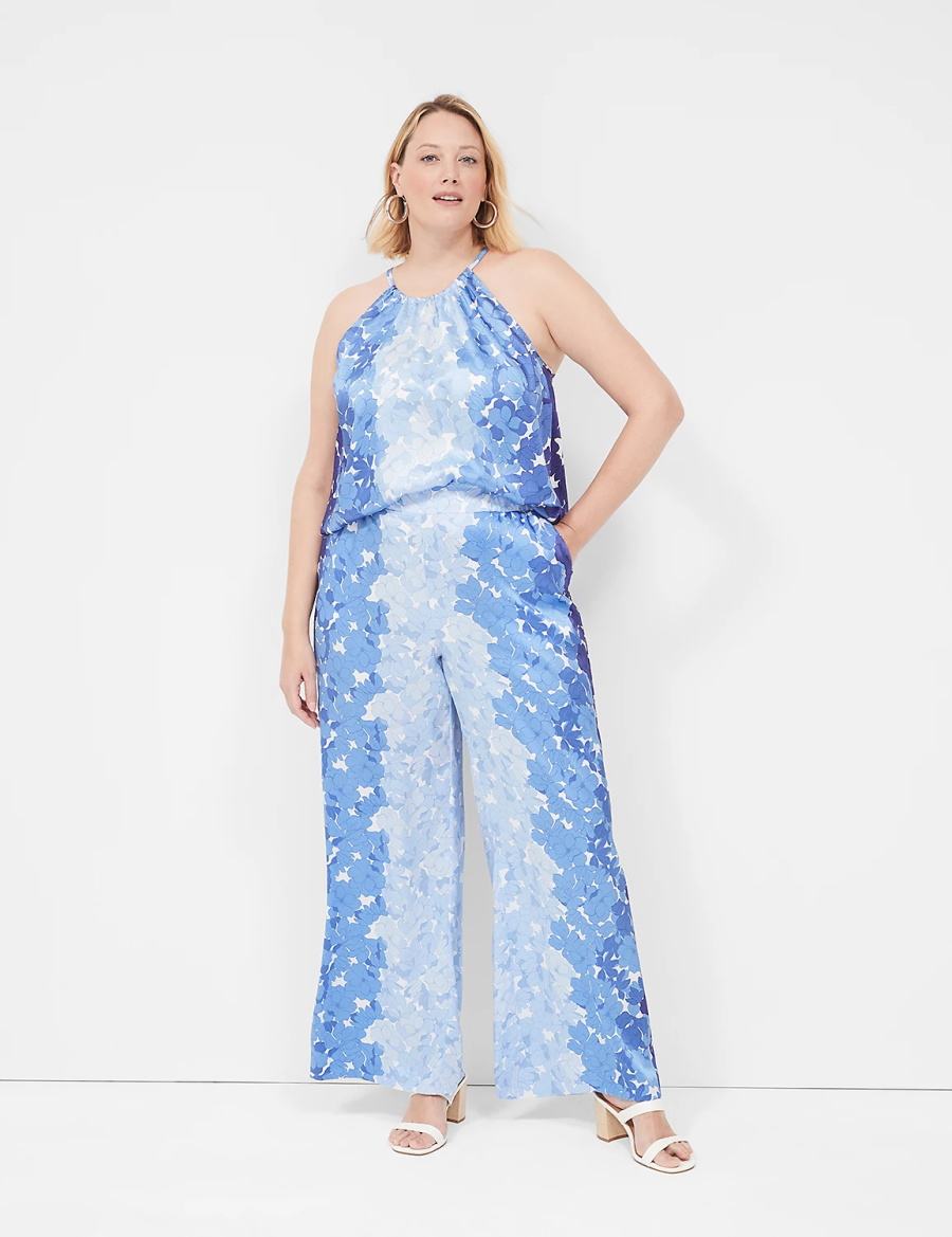 Lane Bryant Pull-On Wide Leg Broek Dames Blauw | BVD2869ZN