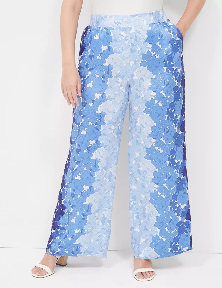 Lane Bryant Pull-On Wide Leg Broek Dames Blauw | BVD2869ZN