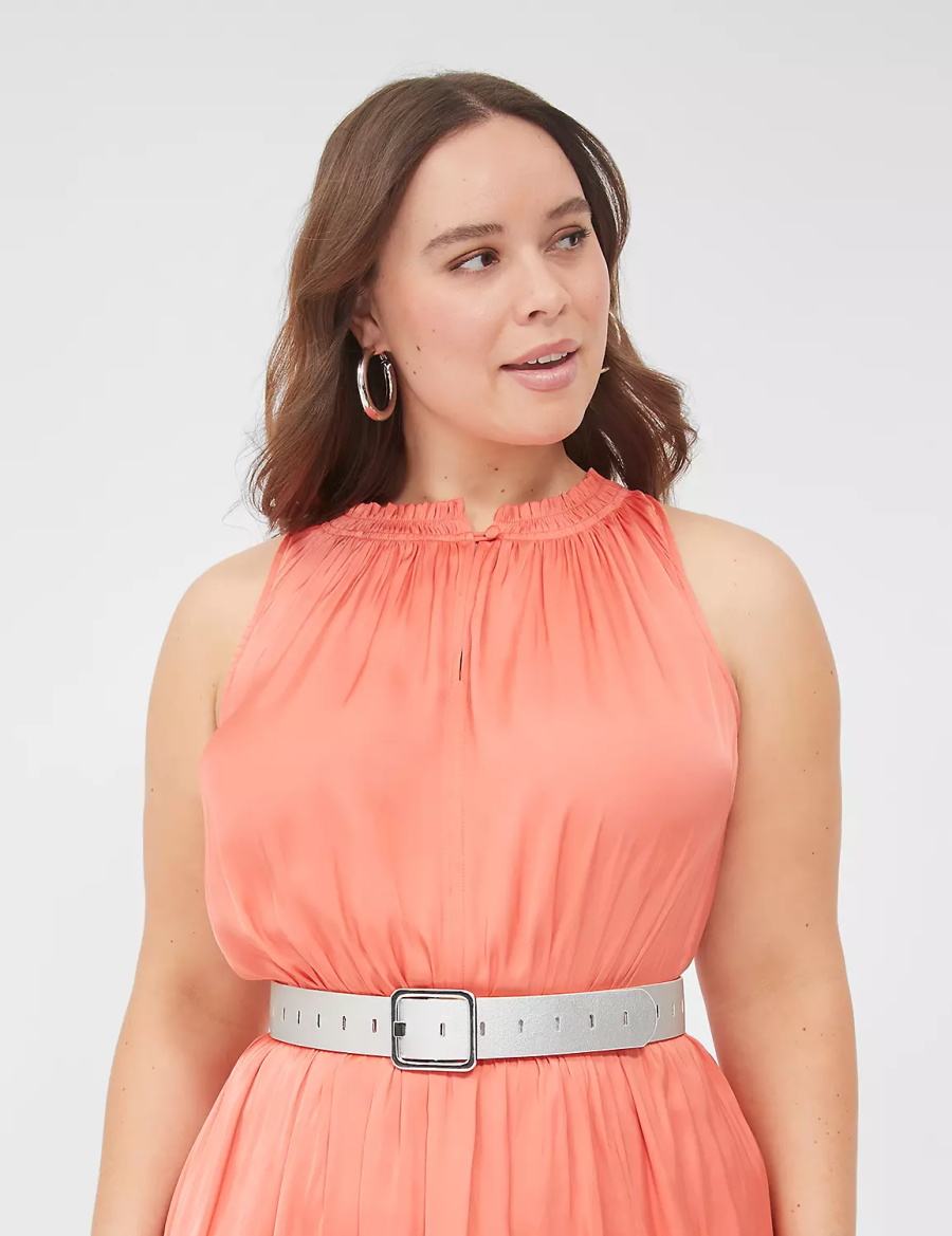 Lane Bryant Rectangle-Buckle Reversible Riemen Dames Wit | GAG885WQ