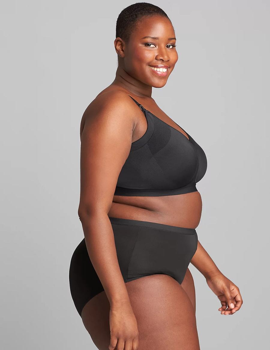 Lane Bryant Seamless Lightly Lined Nursing Bralettes Dames Zwart | CCY545GO