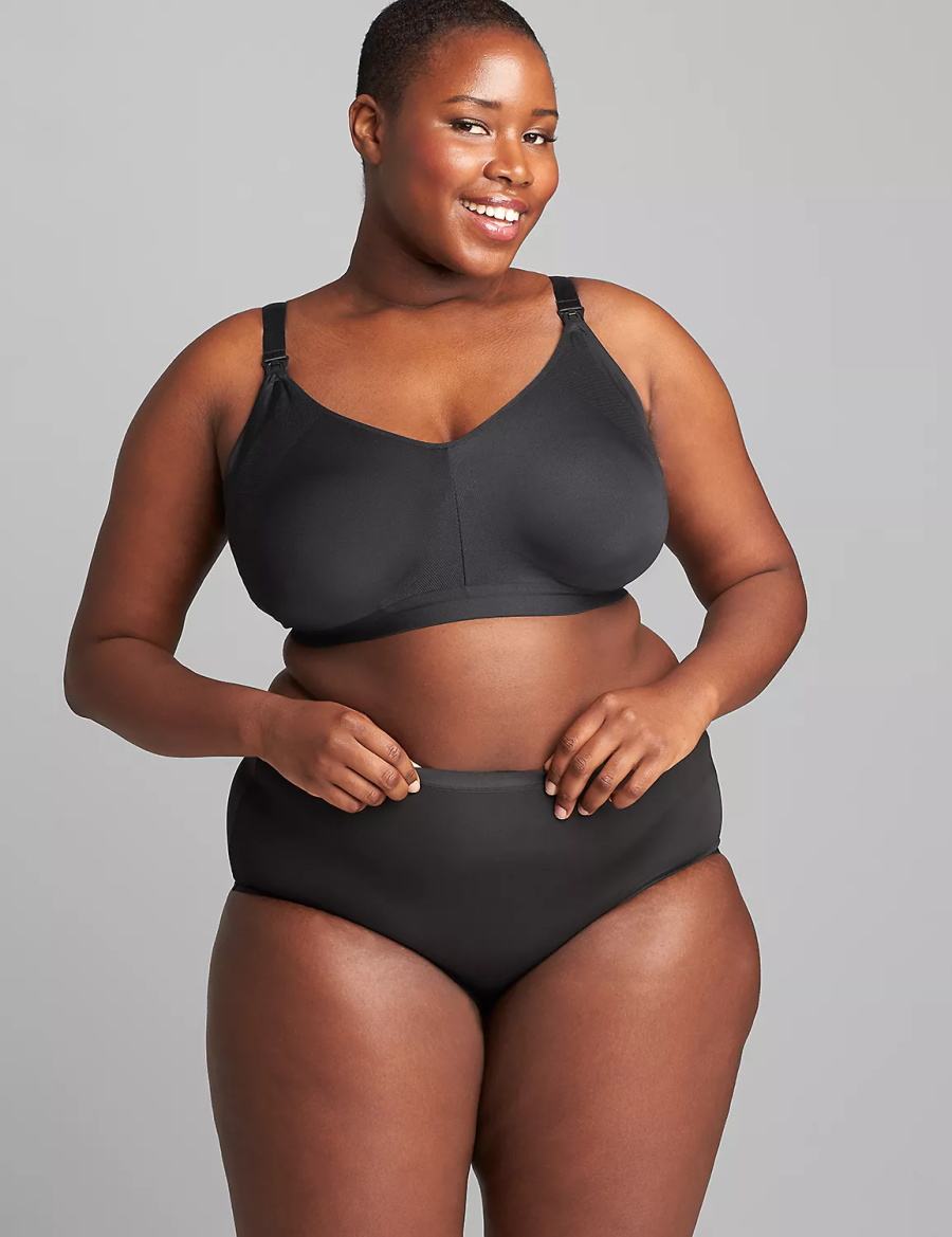 Lane Bryant Seamless Lightly Lined Nursing Bralettes Dames Zwart | CCY545GO