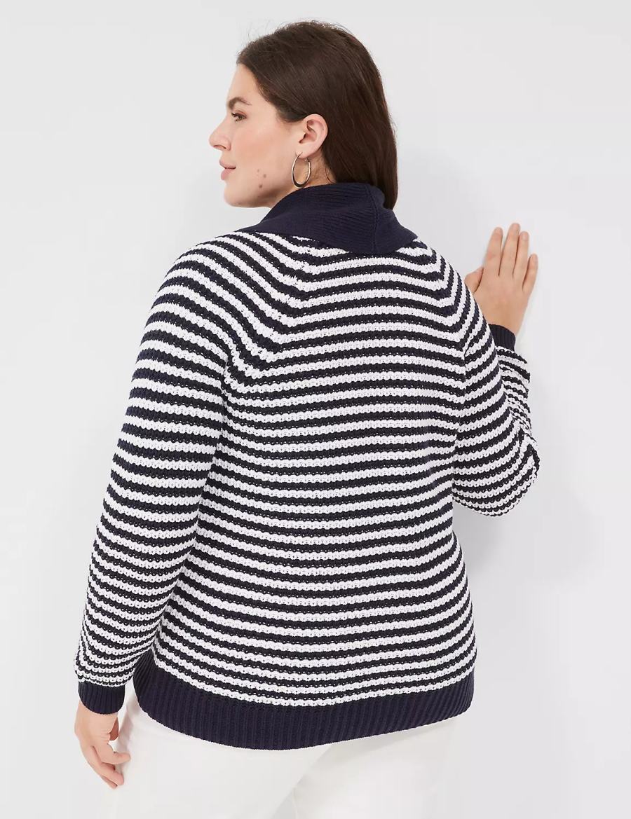 Lane Bryant Shawl Collar Cardigan Dames Donkerblauw | JYI6068AZ