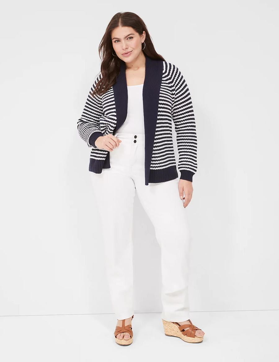 Lane Bryant Shawl Collar Cardigan Dames Donkerblauw | JYI6068AZ