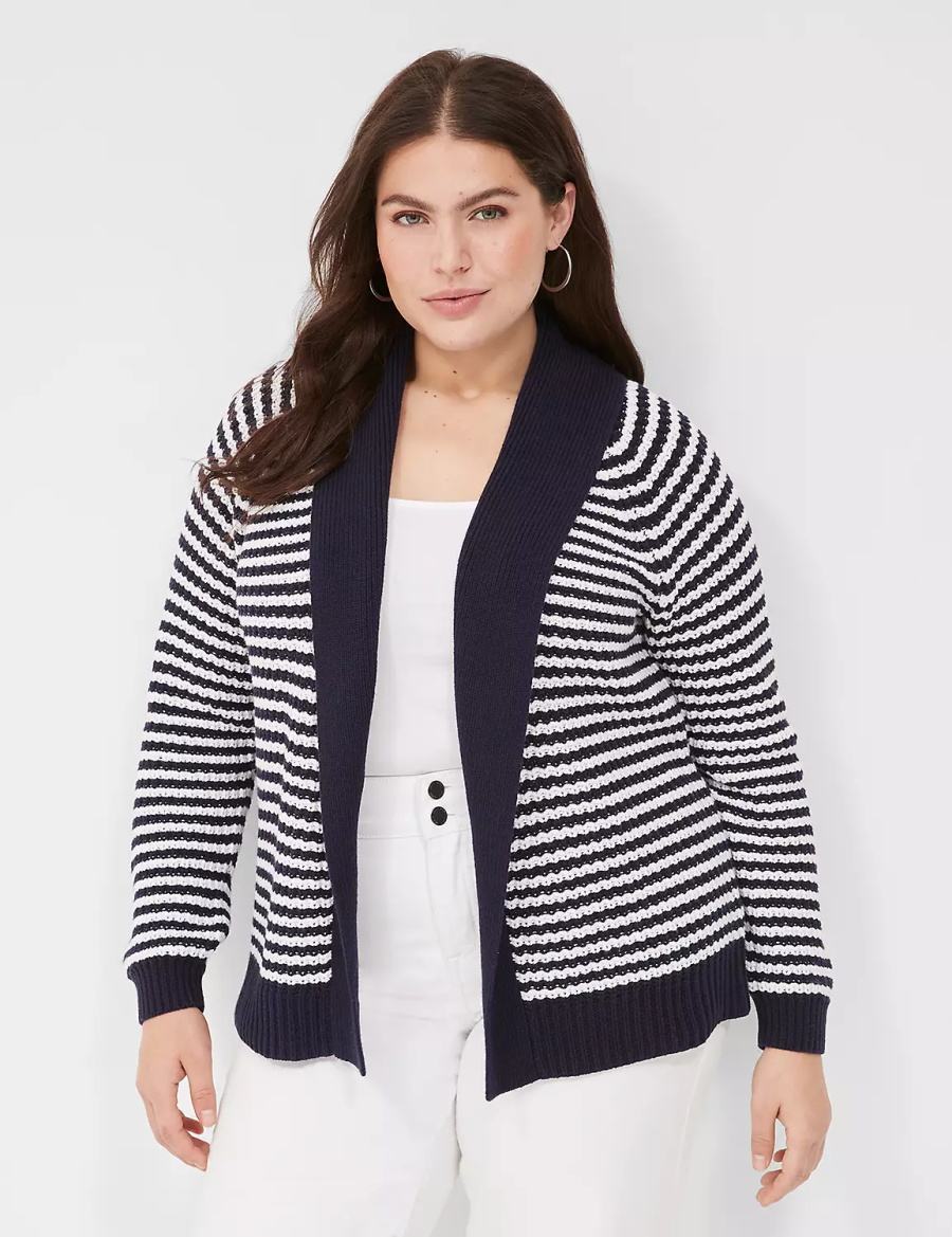 Lane Bryant Shawl Collar Cardigan Dames Donkerblauw | JYI6068AZ