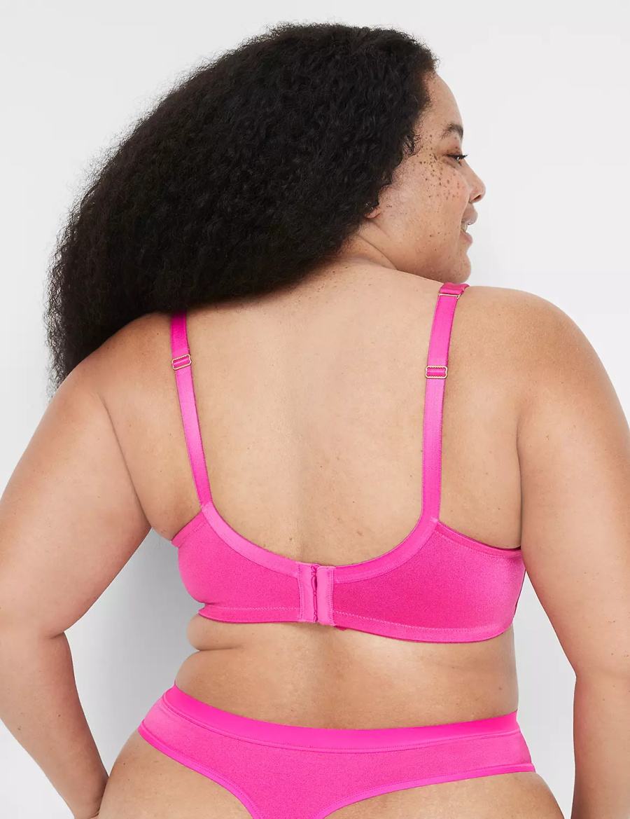 Lane Bryant Shimmer Lightly Lined Balconette BH Dames Donkerfuchsie | DTI5046GW