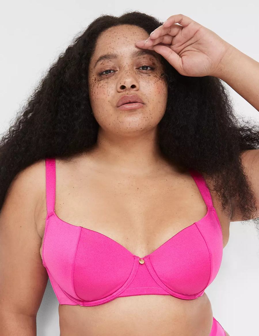 Lane Bryant Shimmer Lightly Lined Balconette BH Dames Donkerfuchsie | DTI5046GW