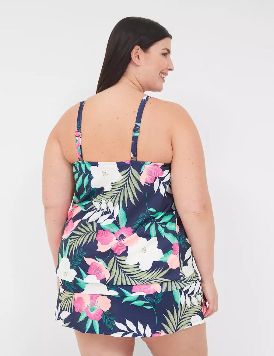 Lane Bryant Side Slit Swim Rokken Dames Donkerblauw | GKV6017ZW