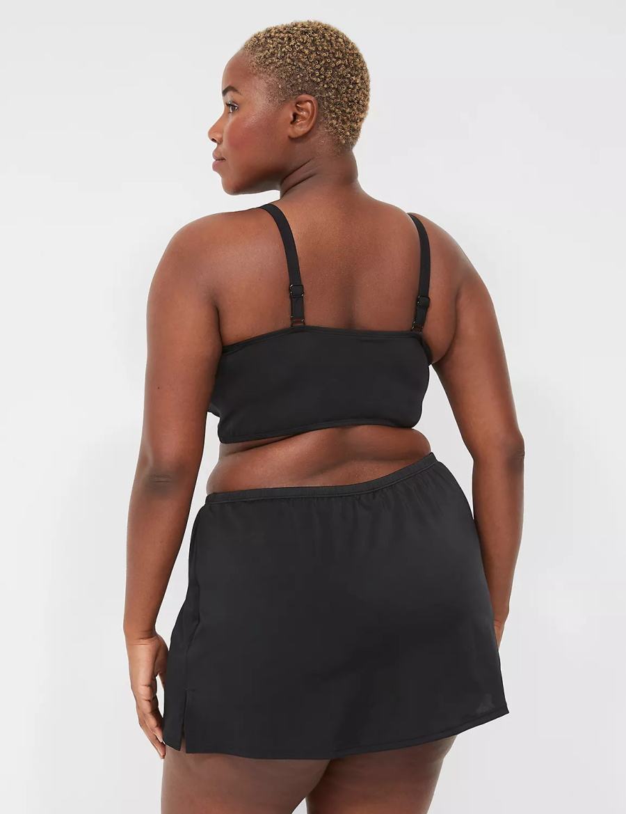 Lane Bryant Side Slit Swim Rokken Dames Zwart | DRL277WG