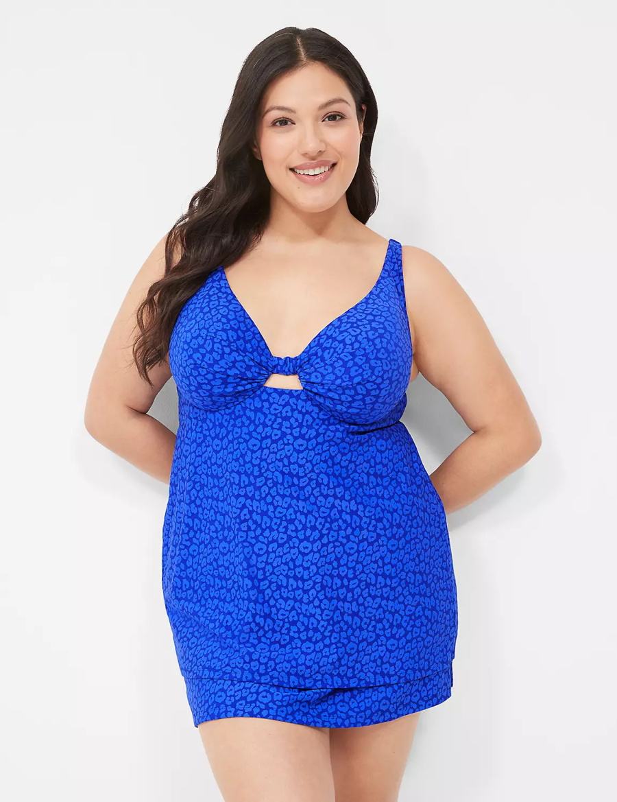Lane Bryant Side Slit Swim Rokken Dames Blauw | CPE6353UK