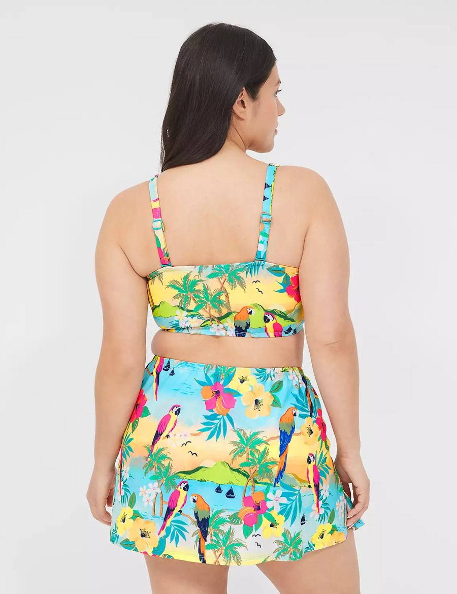 Lane Bryant Side Slit Swim Rokken Dames Geel Gekleurd | SKG2431MZ