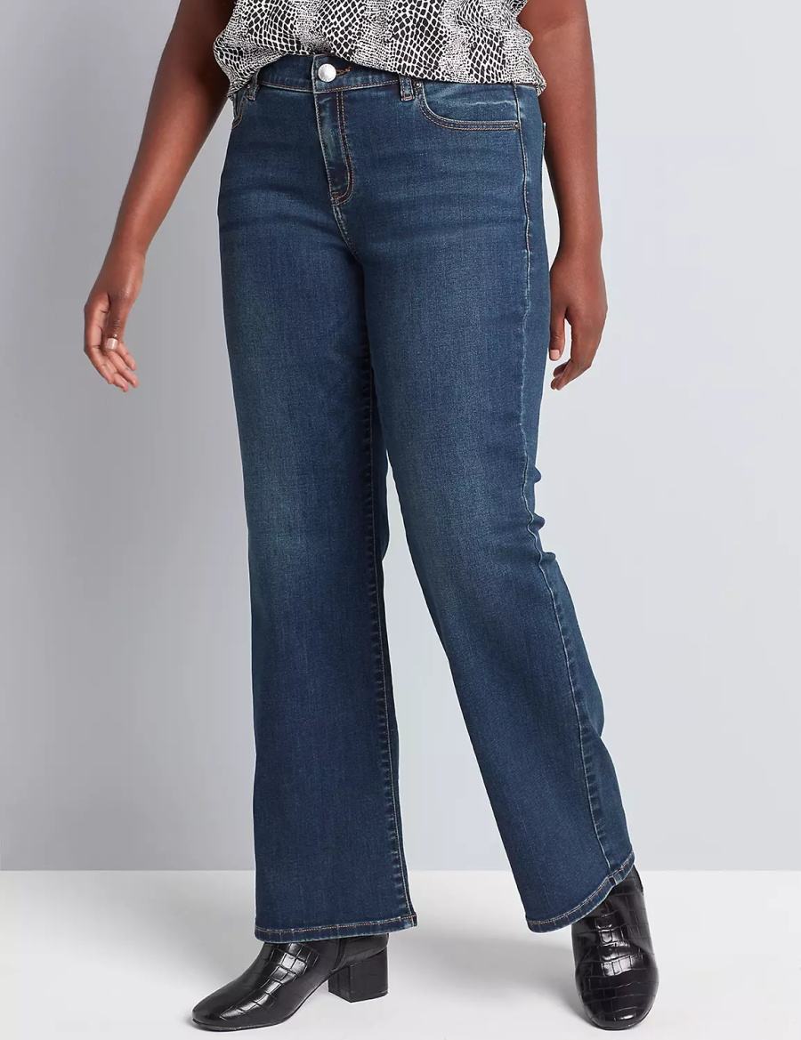 Lane Bryant Signature Fit Boot Jeans Dames Donkerblauw | DIV32IY