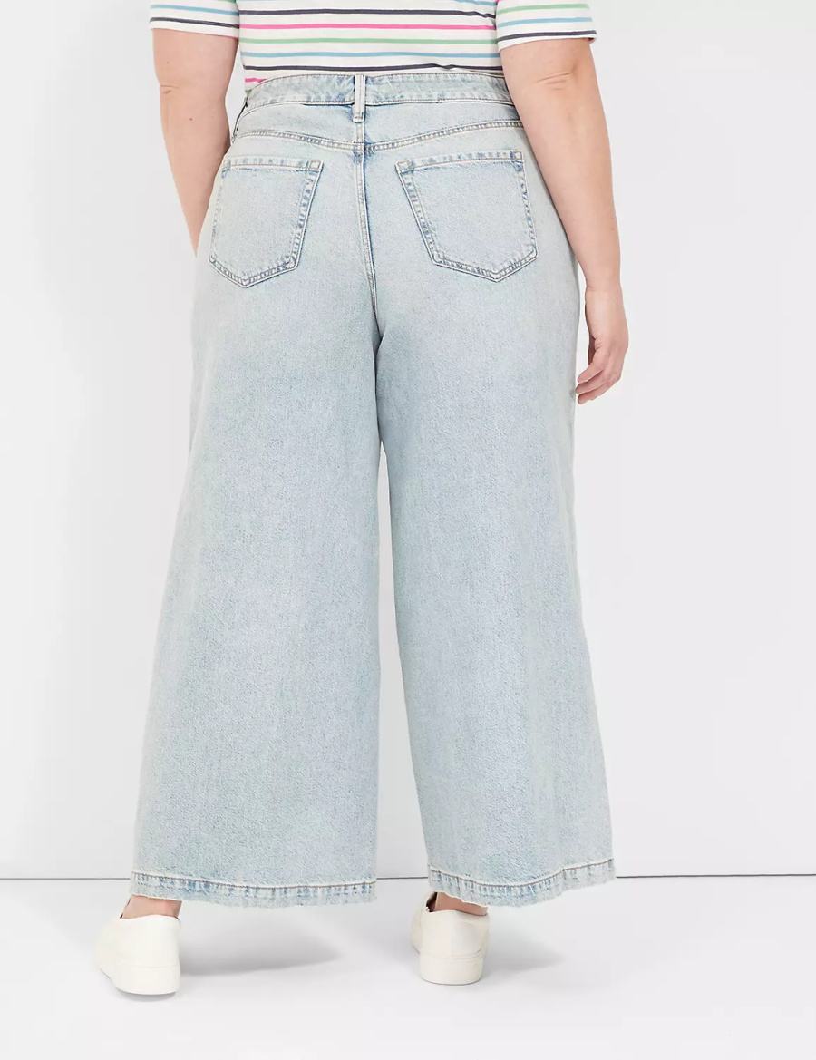 Lane Bryant Signature Fit High-Rise Ultra Wide Leg Jeans Dames Lichtblauw | LAL5262ZI
