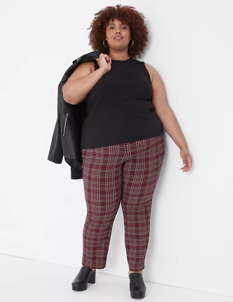 Lane Bryant Slim Ankle 4-Season Broek Dames Rood | XNX6547IS