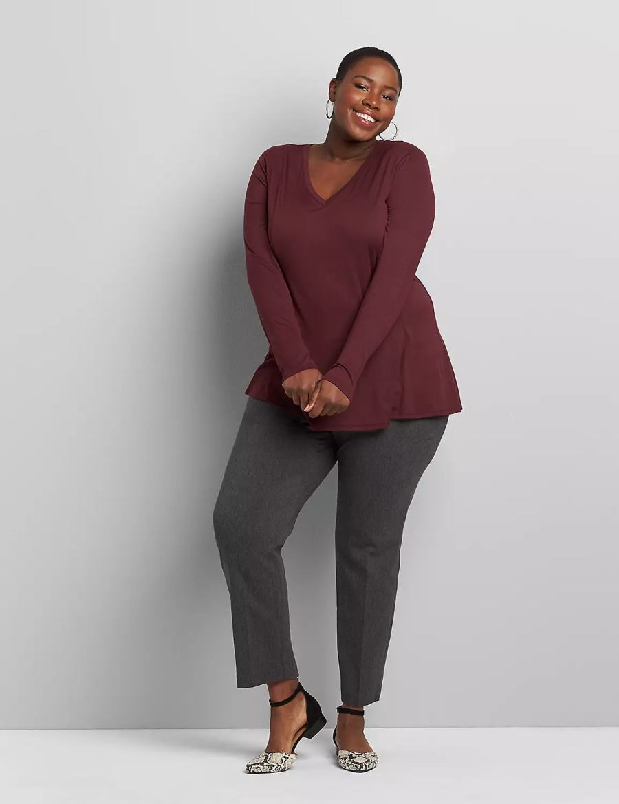Lane Bryant Slim Ankle 4-Season Broek Dames Grijs | SPS132OG
