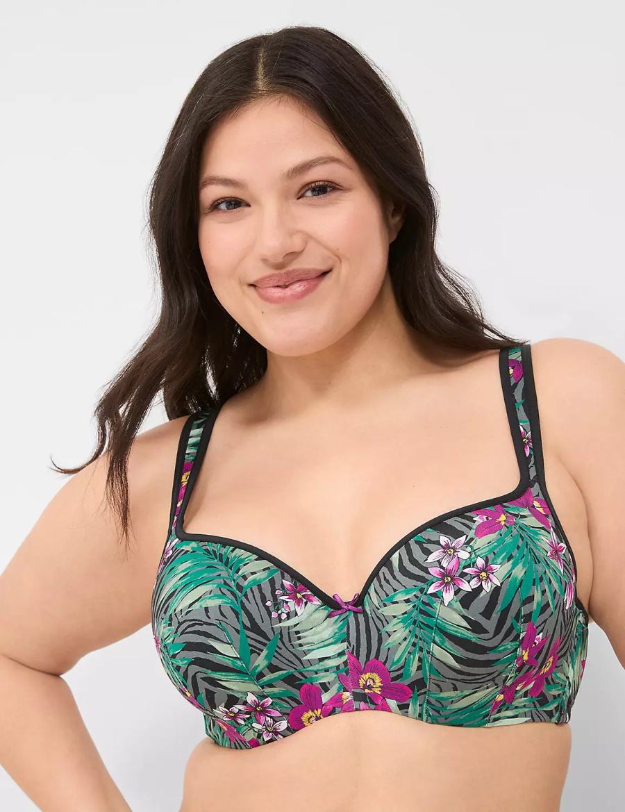 Lane Bryant Smooth Lightly Lined Balconette BH Dames Groen Gekleurd | HUQ7217IT