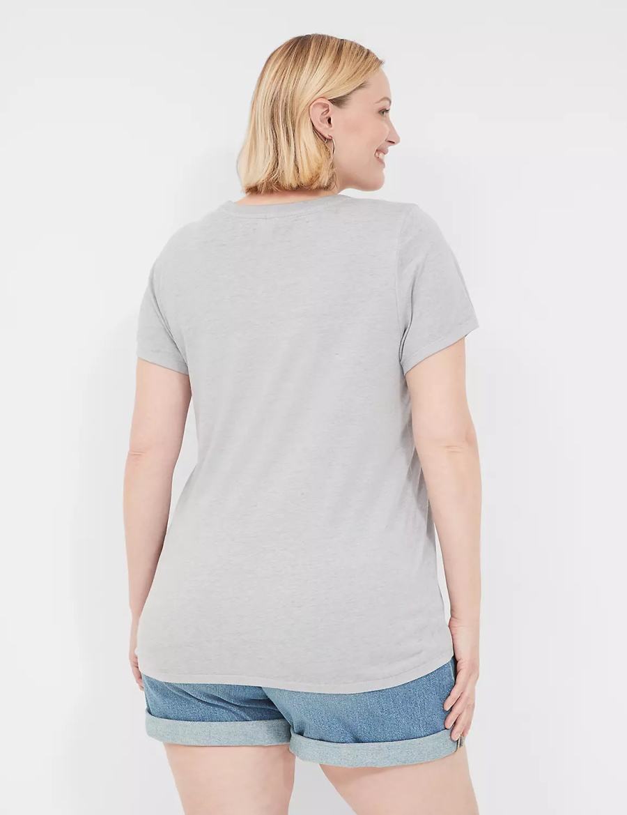 Lane Bryant Sol Sun Graphic Tee T-shirts Dames Grijs | XQN9255XP