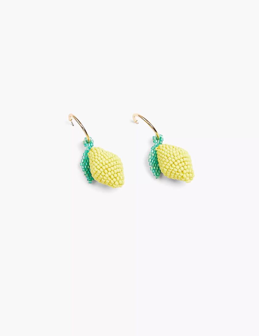 Lane Bryant Spring Whimsy Beaded Lemon Oorringen Dames Goud | IKD8057EN