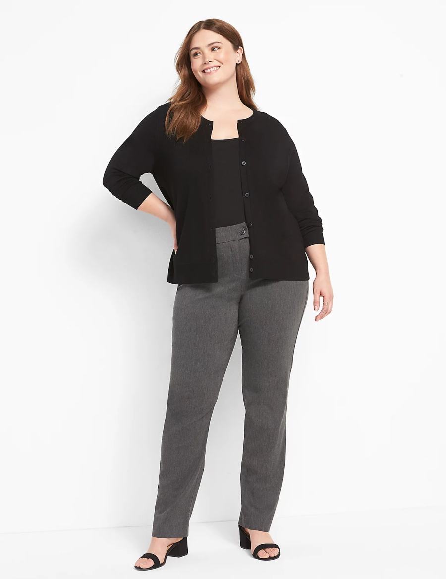 Lane Bryant Straight Leg 4-Season Broek Dames Grijs | BBH9615EU