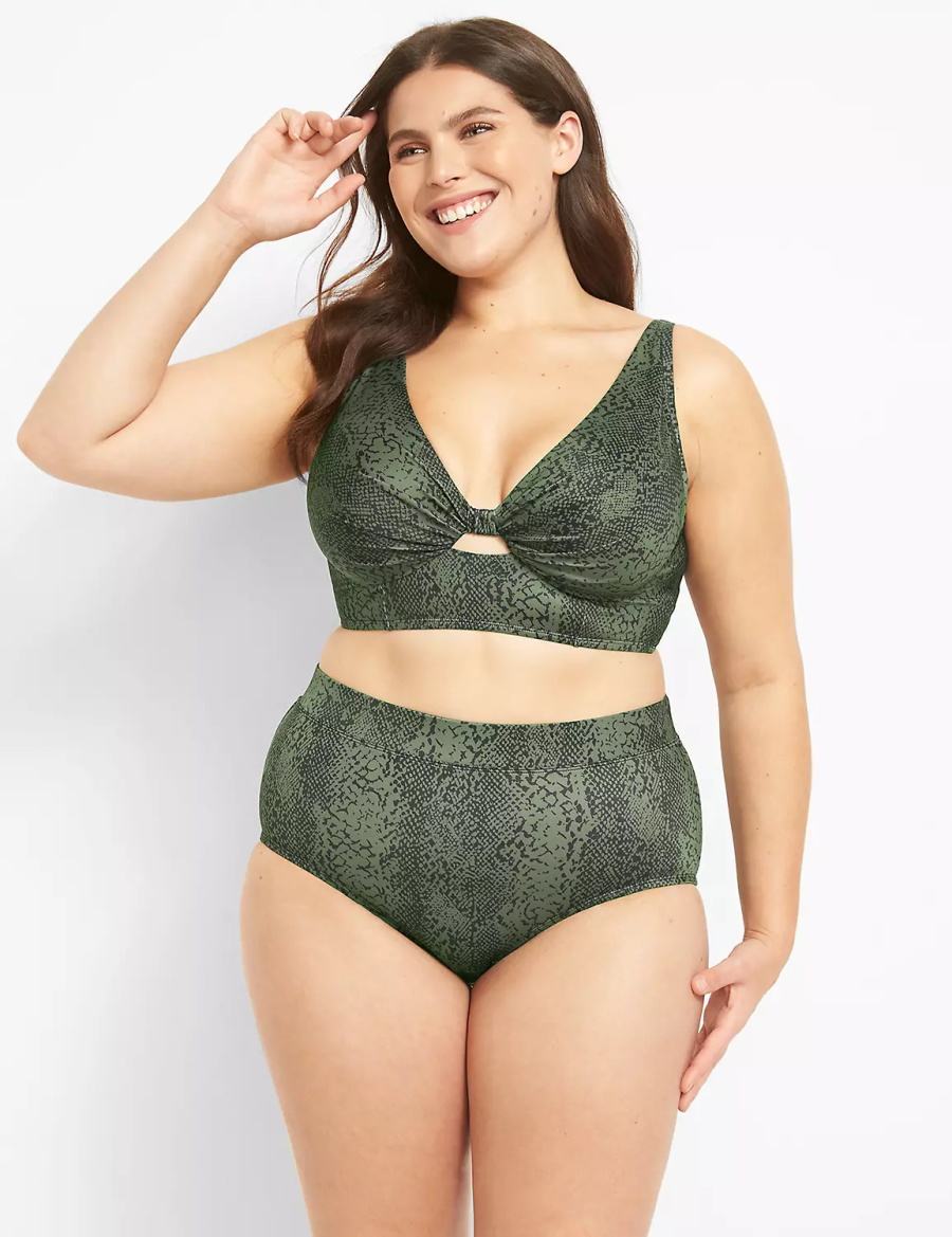 Lane Bryant Swim Slips Dames Donkergroen | AMQ4849HA