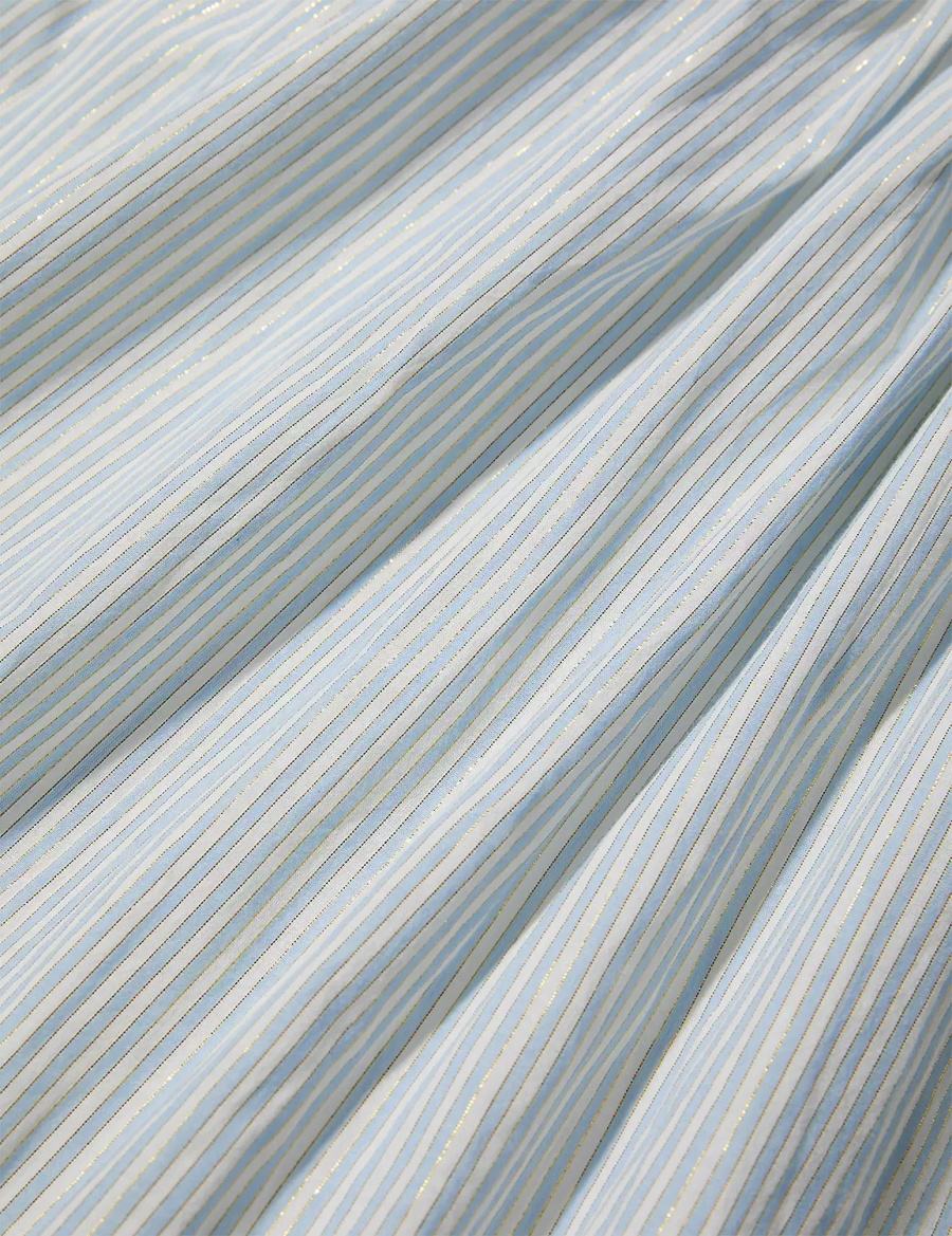 Lane Bryant Swing Lurex Stripe Ruffle-Sleeve Tanktop Dames Wit Strepen | UCJ4653UJ