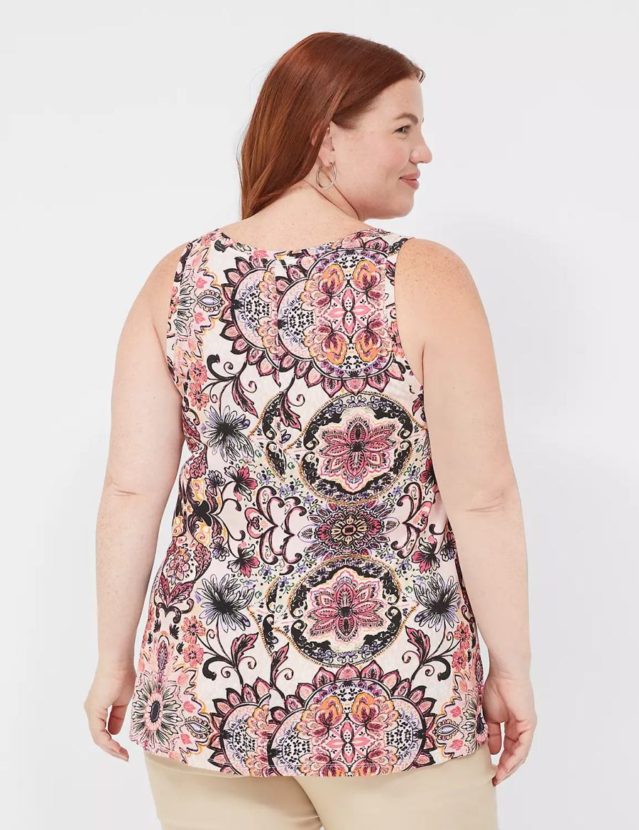 Lane Bryant Swing V-Neck Tanktop Dames Gekleurd | OUU154XF
