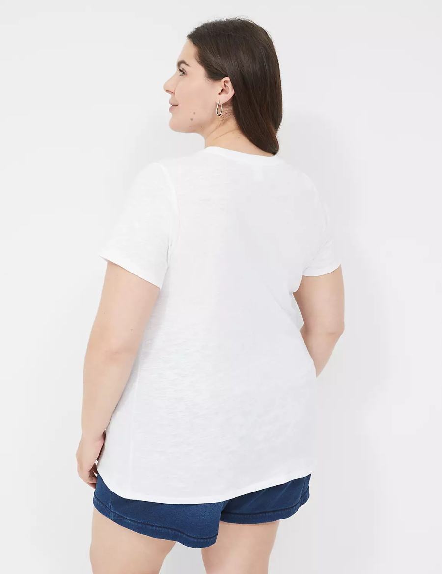 Lane Bryant Take a Break Graphic Tee T-shirts Dames Wit | JDK6028LA