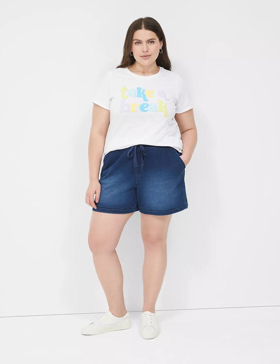 Lane Bryant Take a Break Graphic Tee T-shirts Dames Wit | JDK6028LA