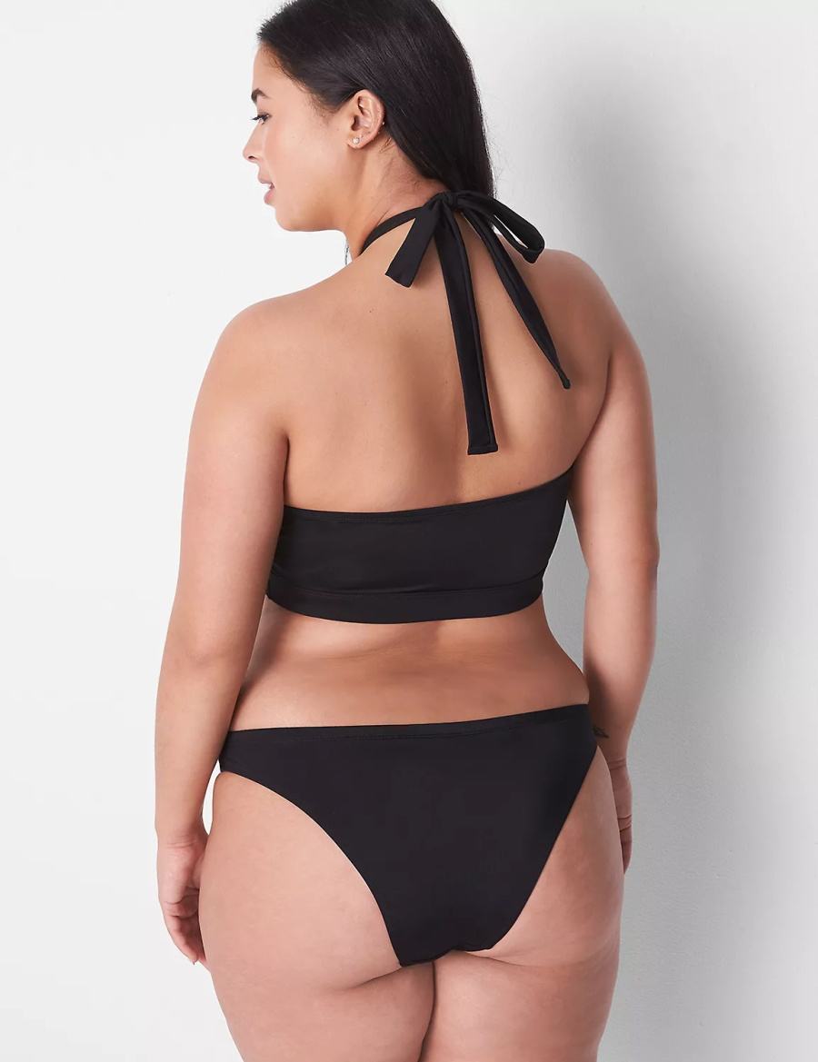 Lane Bryant Tanga Swim Slips Dames Zwart | IRS8889AG