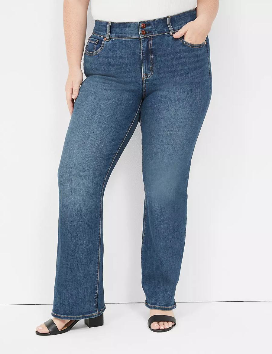 Lane Bryant Tighter Tummy High-Rise Boot Jeans Dames Blauw | RRN5430AA