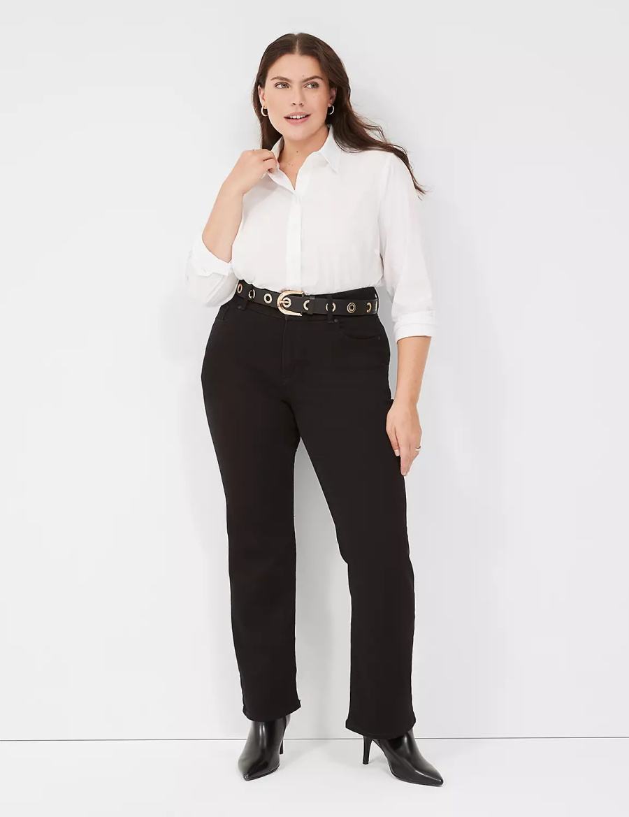 Lane Bryant Tighter Tummy High-Rise Boot Jeans Dames Zwart | DJM6966OU