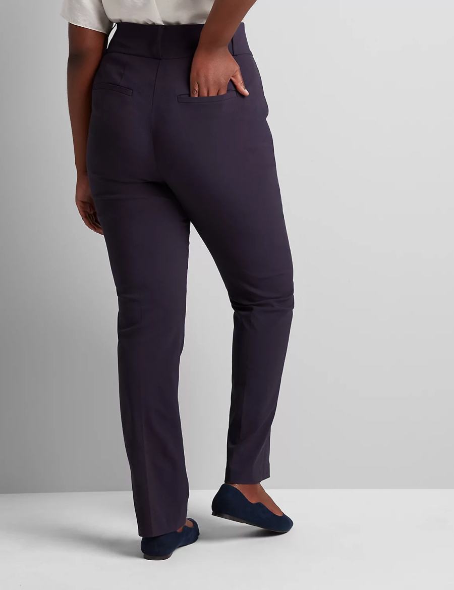 Lane Bryant Tighter Tummy High-Rise Straight 4-Season Broek Dames Blauw | FOP2712MA