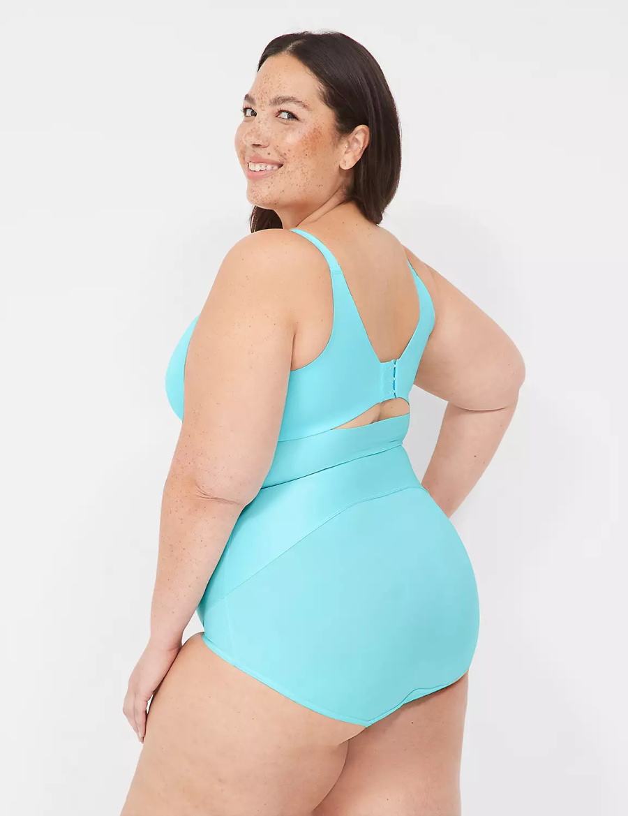 Lane Bryant Totally Smooth Lightly Lined Full Coverage Bralettes Dames Turquoise | OEX8111YZ