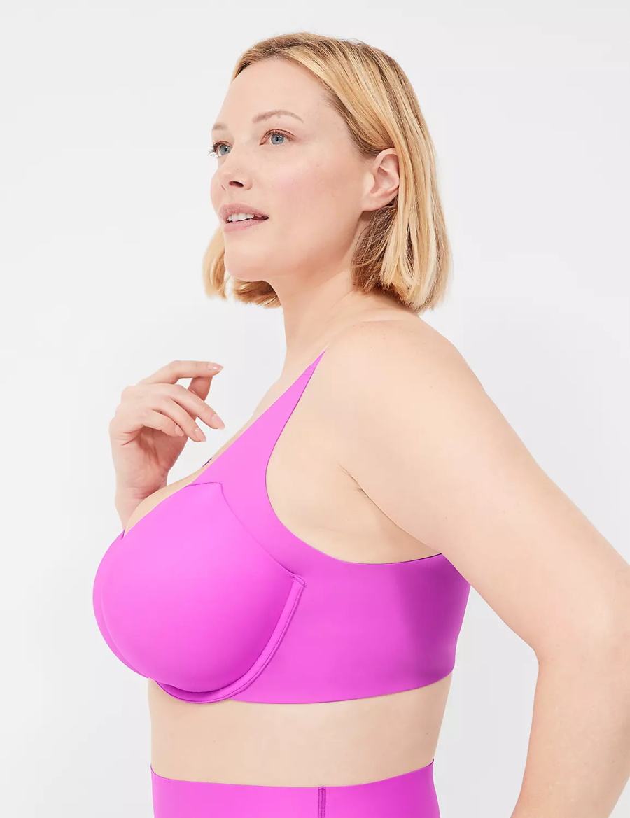 Lane Bryant Totally Smooth Lightly Lined Balconette BH Dames Lichtpaars | DIS3735KO