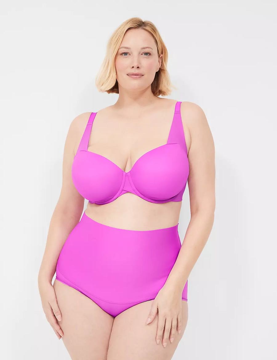 Lane Bryant Totally Smooth Lightly Lined Balconette BH Dames Lichtpaars | DIS3735KO
