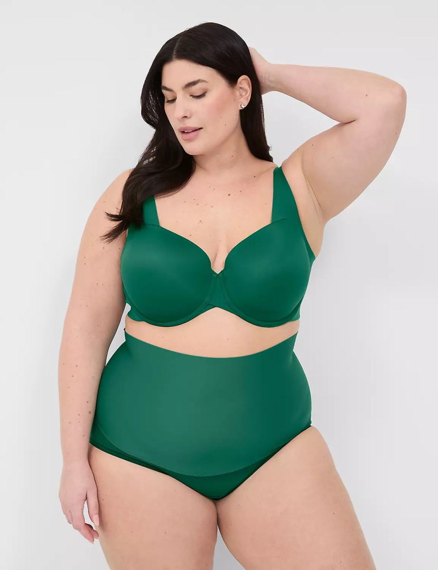 Lane Bryant Totally Smooth Lightly Lined Balconette BH Dames Donkergroen | QFH4563BS