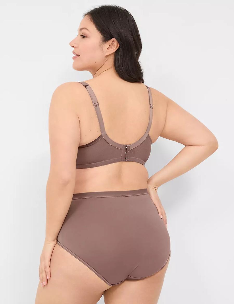 Lane Bryant Unlined with Lace Balconette BH Dames Diepgrijs Bruin | IQD539RT