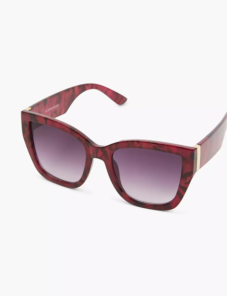 Lane Bryant Wine Cateye Zonnebril Dames Bordeaux | KKK8416DT
