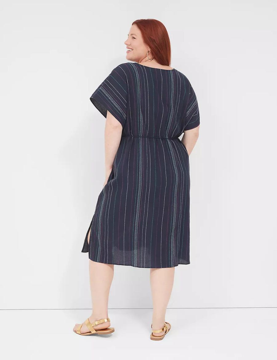 Lane Bryant Woven Dolman Cover-ups Dames Blauw | BZG7373EN