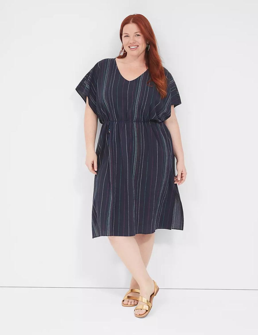 Lane Bryant Woven Dolman Cover-ups Dames Blauw | BZG7373EN